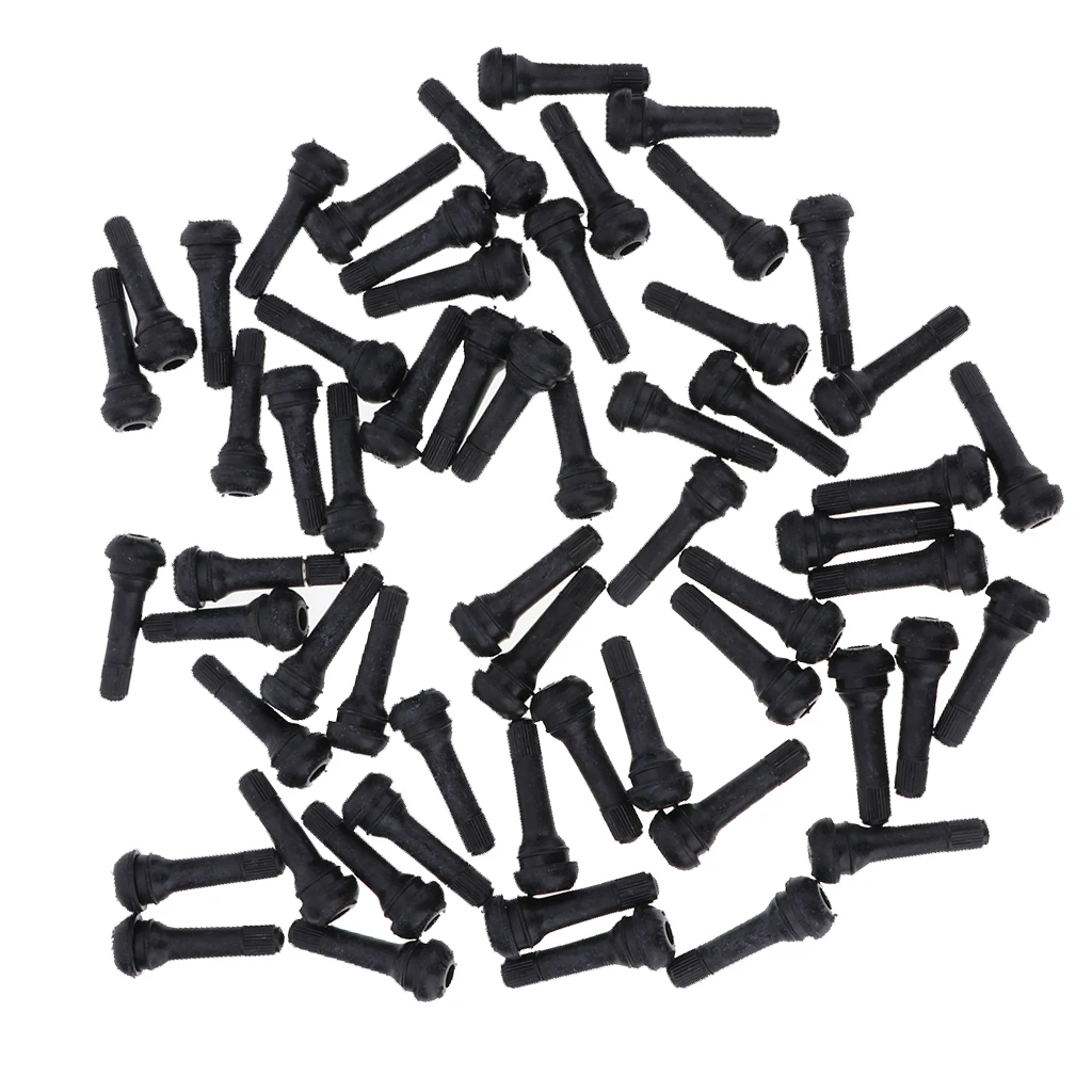 100 Pieces TR414 Tubeless Tire Valve Stems Stubby for ATV, Lawn Mower