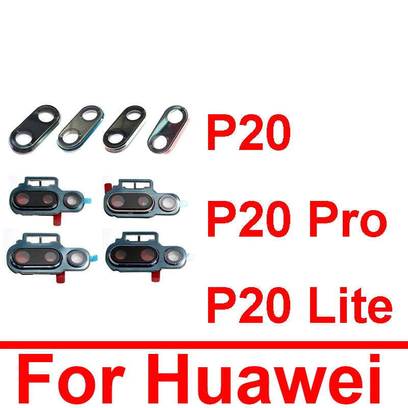 Obiettivo Fotocamera Posteriore Per Huawei P20 P20 Pro P20 Lite Coperchio Vetro Fotocamera Posteriore Coperchio Telaio Supporto Protezione Parti Di Ri