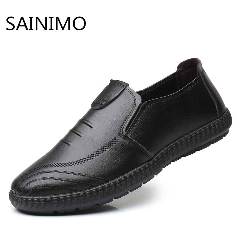 Sainimo/2019 модная одноногая обувь без застежки из искусственной кожи комплект