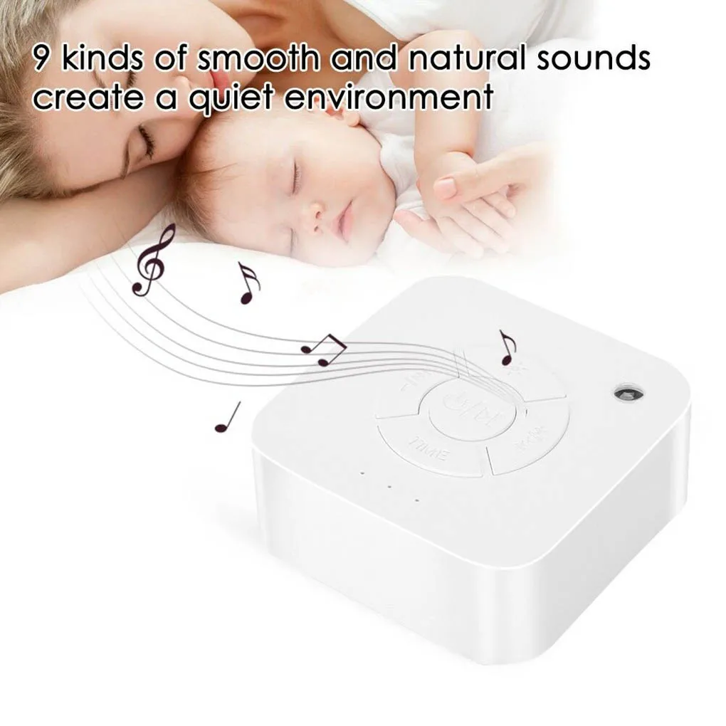 

White Noise Machine Baby Adults Sleep Sound Spa Relax Machine Soothing USB Rechargeable Timed Shutdown Natural Sound Device