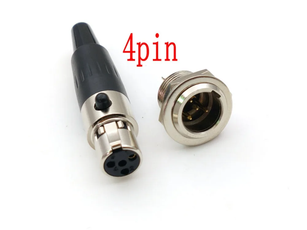 500 комплектов мини XLR 3pin 4Pin 5pin 6pin7pin Мужской кабель встроенный в линию разъем
