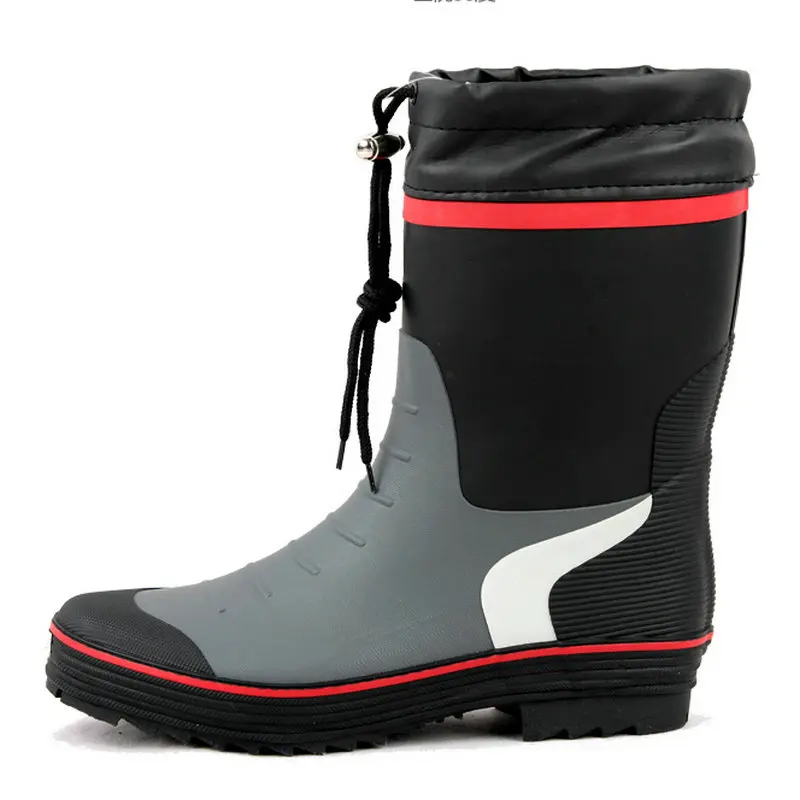 Cuculus 2020 Winter Camouflage Snow Men Boots Rain Shoes Waterproof With Plush Warm Male Casual Mid-Calf Work Fishing Boot 2119