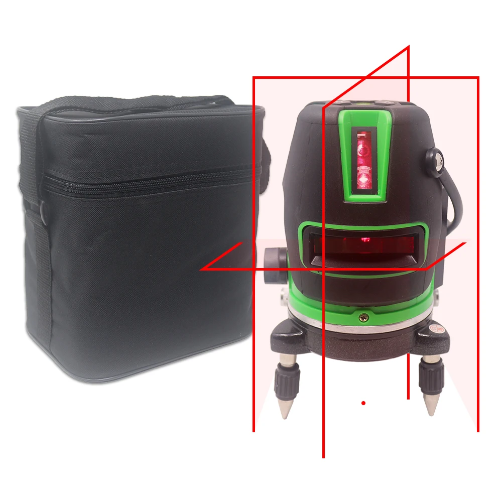 

5 Line 6 Points Red Laser Level Self-leveling Horizontal & Vertical Level Device for Laser Line Measure as Construction Tools