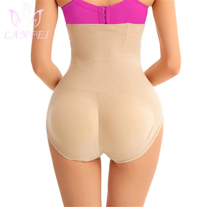 LANFEI Hip Enhancer Panties Fake Ass Pads Seamless Women Body Shaper Slim Shapewear Booty Pad Push Up Butt Lifter Pant Underwear best tummy control shapewear