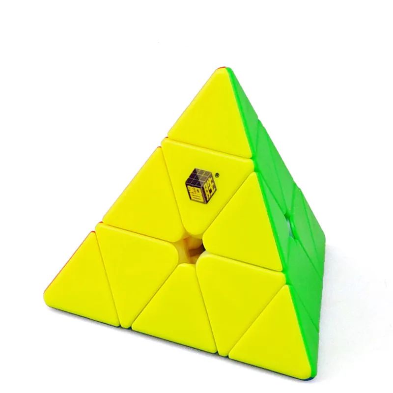YuXin QuanNaoBoShi черный Kirin 3x3x3 Пирамида многоцветный волшебный куб быстрый ультра-Гладкий 3x3 скоростной Головоломка Куб детские игрушки подарок - Цвет: Black Kirin