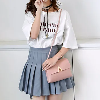 

Fashion Mini Pu Leather Chain Mobile Phone Shoulder Bags British Fashion Simple Small Square Bag Women's Designer Handbag