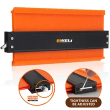 Contour Gauge Profile Duplicator Tool Adjustable Lock Alloy Edge Copy Shaping Wood Measure Ruler Laminate Tiles Wood Marking