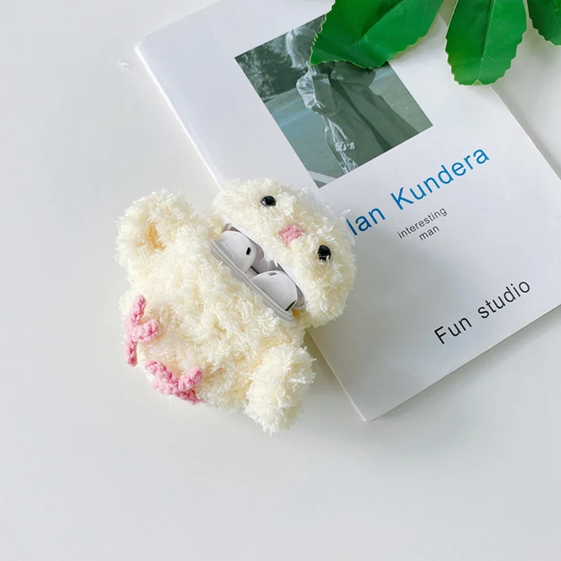 

Cute Cartoon Chick Plush Protective Case for Airpods 1 2 Wireless Bluetooth Earphone Cover Protection Charging Box Protector