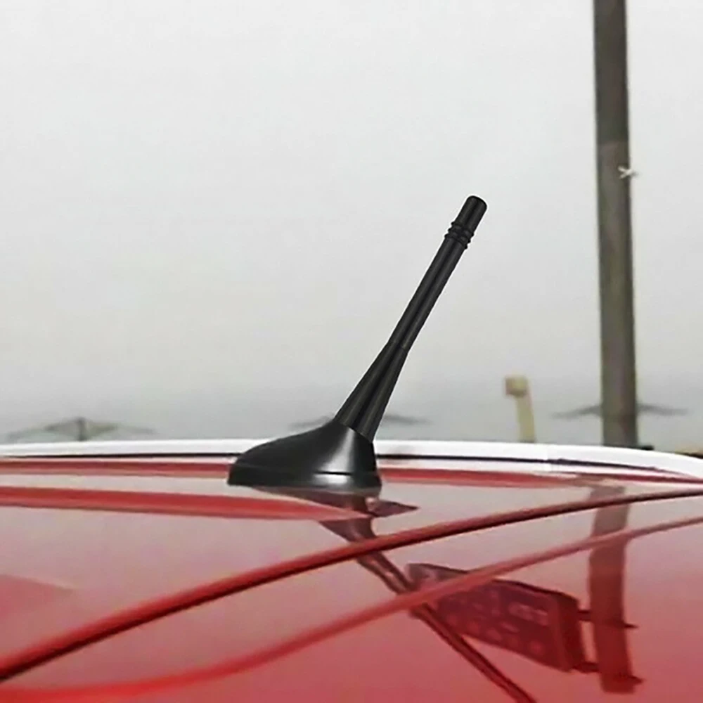 

2020 Car Antenna Car Accessories 8cm Universal Car Short Stubby AM/FM Radio Antenna Aerial+2 Types Screw Car Antenna Toppers