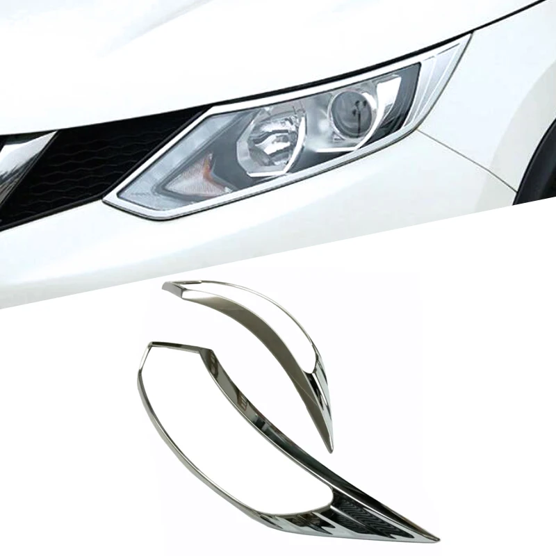 Для Nissan Qashqai J11 передний головной светильник лампа головной светильник крышка для век отделка внешние аксессуары ABS