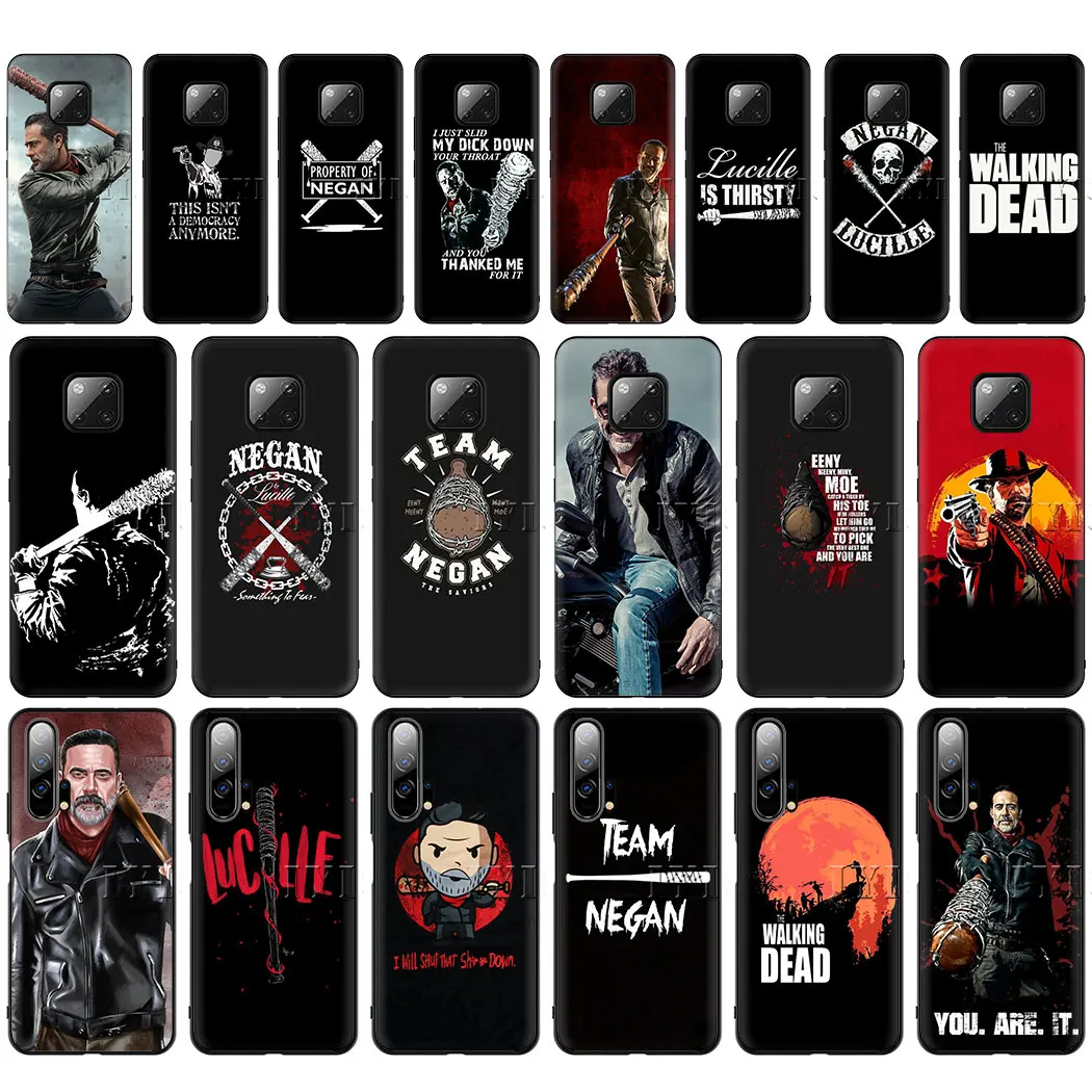 Negan Walking Dead Soft Silicone Case for Huawei Y6 Y5 2017 Prime 2018 Y7 Y9 2019 10 20 Pro Nova 4 3 2 i Lite Cover | Мобильные