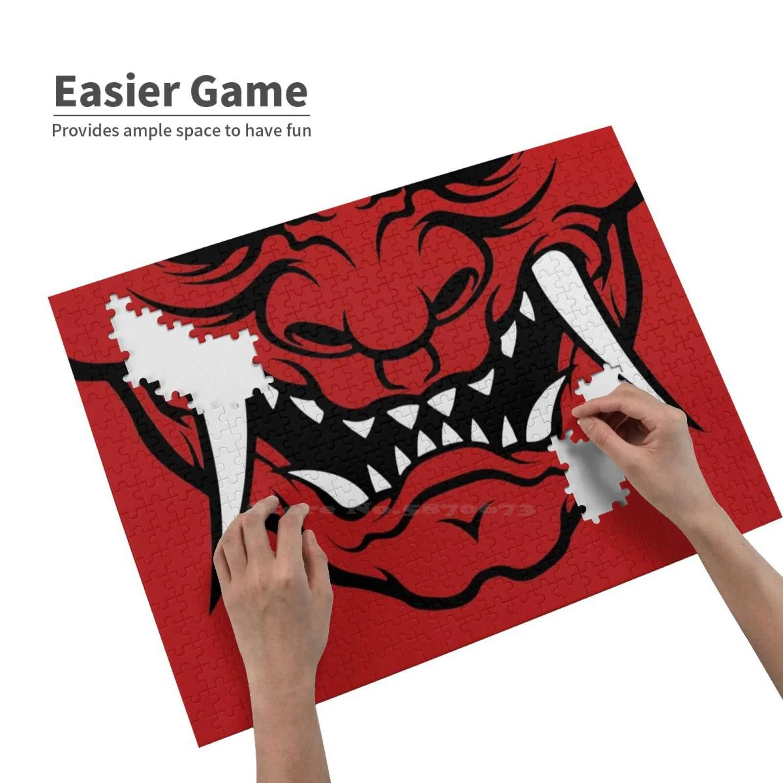 Japanese Demon Oni Jigsaw Puzzle Puzzles For Adults Release Pressure Kids Games Toys Oni Japan Demon Kabuto Japanese Japanese Puzzles Aliexpress