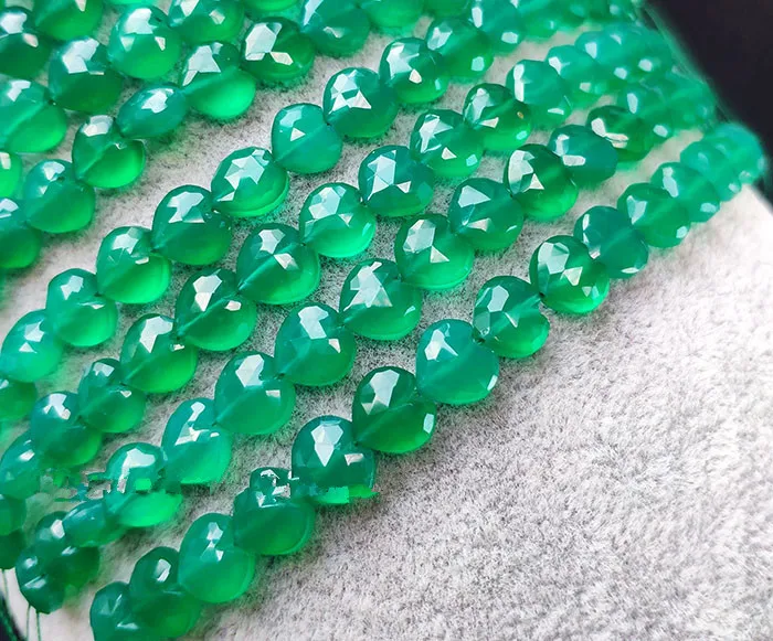 Синий Халцедон Сердце Граненый 7-8 мм 19 см синий для DIY ювелирных изделий FPPJ бусины природа