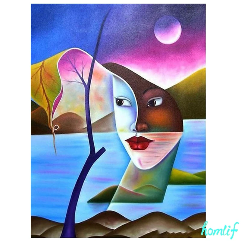 

5D diy Diamond Embroidery"Abstraction girl"Diamond Painting Full square Drill Needlework Rhinestone Mosaic kit