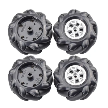 2020 HOT 60mm High Hardness Plastic Mecanum Wheel with LEGOs Hubs Omni-directional Tires for Arduino Microbit Robot Toy Parts 50mm double roller layers plastic omini track bearing conveyor transfer line robot omni directional skate wheel