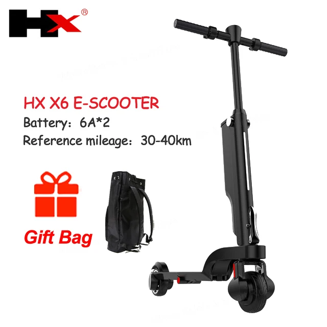 Складной HX X6 Электрический скейтборд, скутер, велосипед, складной самокат 6A Escooter с амортизатором с Bluetooth APP - Цвет: two battery scooter