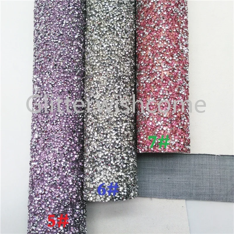 Glitterwishcome 21X29 см A4 Размер Алмазная блестящая ткань винил для бантов, GM656B