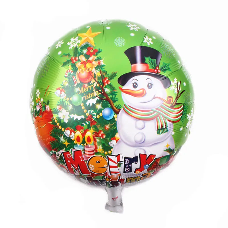 Рождественская елка, Санта Клаус, снеговик, круглая алюминиевая фольга, гелиевые шары, веселое Рождество, Год, вечерние, Рождественский Декор, воздушный шар Globos