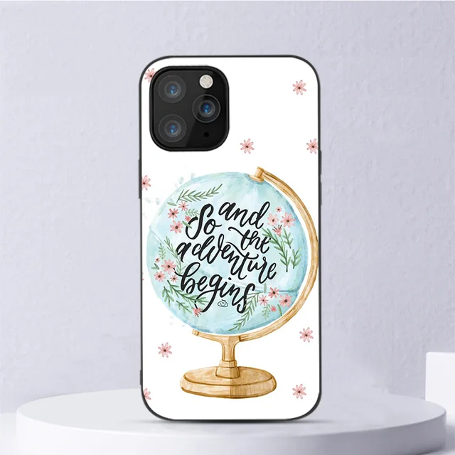 Airplane Map Travel Phone Case For iPhone 11 12 Pro Max Mini Cover for iPhone X XR XS MAX 7 8 6 6S Plus 5 SE 2020 Soft TPU Funda W4650