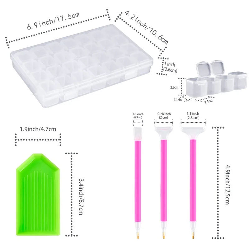1 комплект DIY Набор инструментов для дизайна ногтей 5D инструменты для вышивки картин со стразами набор Стразы коробка для хранения ручки для украшения ногтей H1032