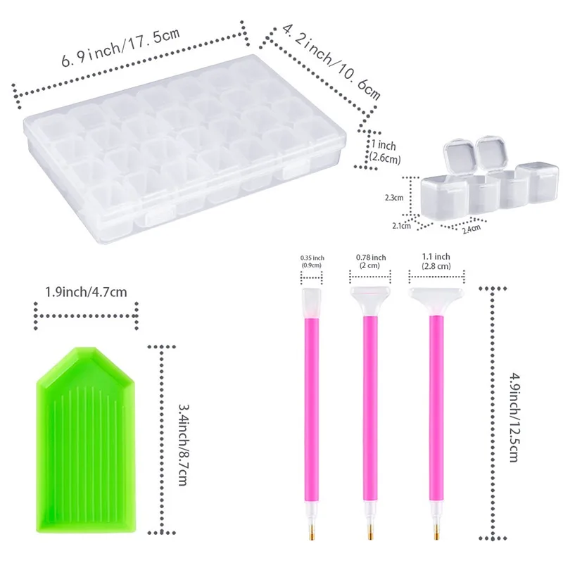 1 Set DIY Nail Art Tools Kit 5D Diamond Painting Rhinestones Pick Up Pen Storage Box Nail tools sets for Art Decoration H1032 3