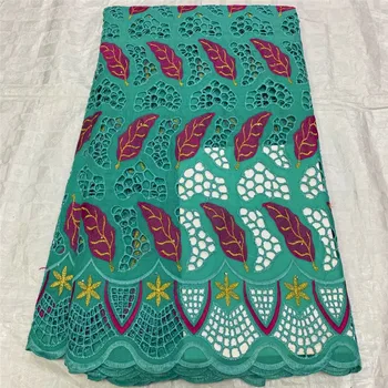 

5Y Swiss lace fabric 2020 heavy beaded embroidery African lace fabrics 100% cotton fabric Swiss voile lace in Switzerland 4L0822