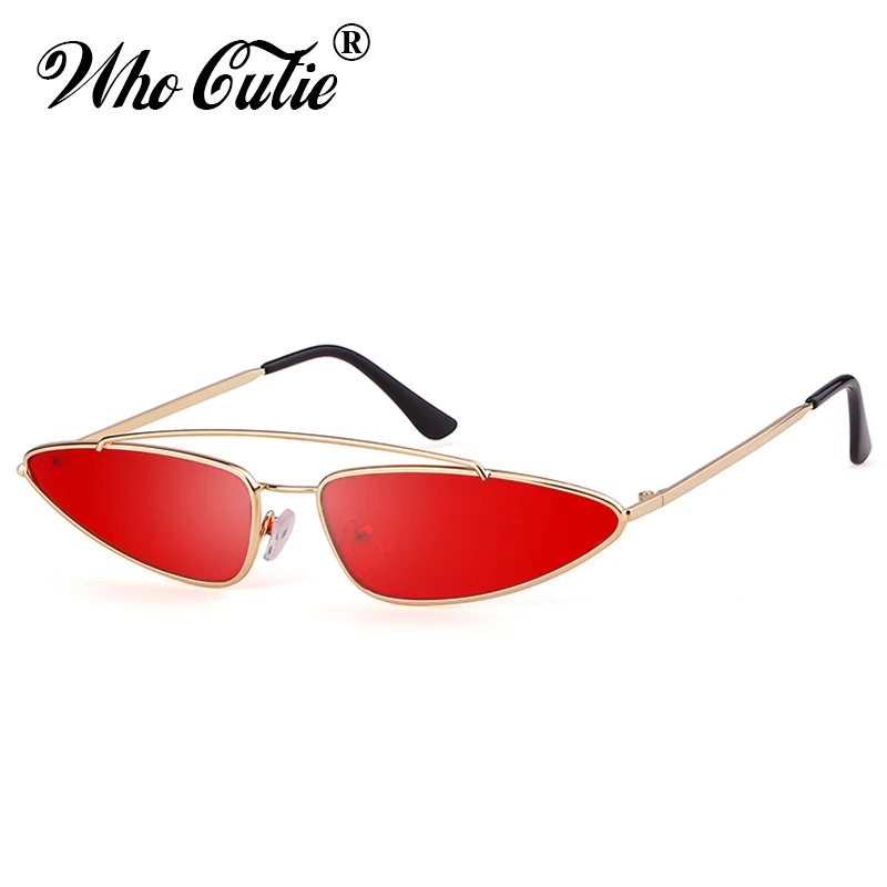 Who Cutie Lunettes De Soleil Yeux De Chat Retro Pour Femmes Etroites Rouges Petites Design De Marque Om657 Aliexpress