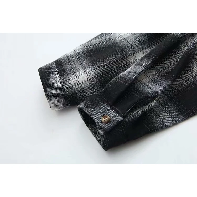 Женская блузка размера плюс XL-4XL, Клетчатая блуза с длинными рукавами, топы для офиса