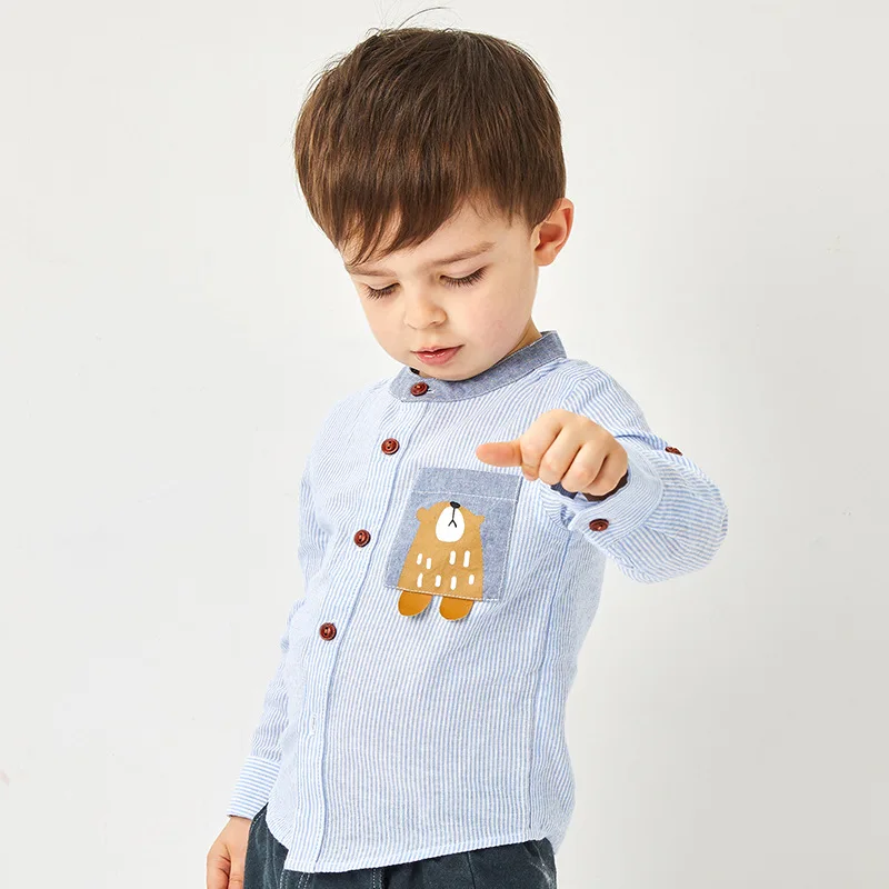 

CHILDREN'S Shirt 2019 Autumn New Style Cartoon Korean-style Shirt Male Baby Children Base Tops