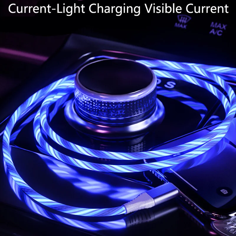 

Car LED Luminous USB Charging Cable Fast Charging Data USBC Cord For Volkswagen Golf 4 5 7 6 Honda Civic Accord Chevrolet Cruze