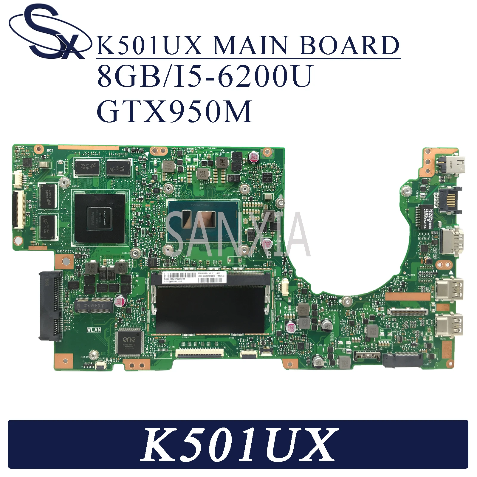 Материнская плата KEFU K501UX для ноутбука ASUS K501UB оригинальная материнская DDR3 4 ГБ/8 ГБ