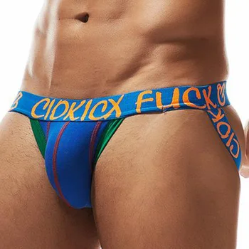 

Men's Sexy Low Rise Jockstrap Underwear G-String Thong Breathable Briefs Pure Cotton Hips Sexy Low Waist Men's Underwear