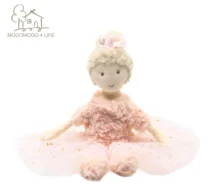 Muñeca de Ballet rosa de lujo para niñas, dulce regalo para niños, juguetes tranquilizadores para bebés, bailarina hecha a mano, muñeca de trapo rosa para niñas princesas(China)