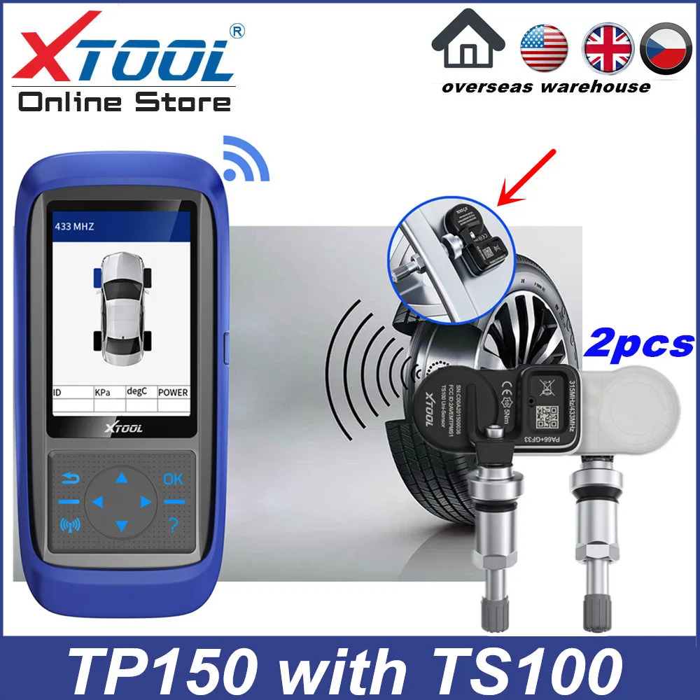 Инструмент для диагностики и обслуживания шин XTOOL TP150 Plus TS100 433 315 МГц TPMS TP100