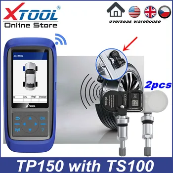 

XTOOL TP150 Tire Pressure Diagnostic and Serivce Tool Plus TS100 433&315MHz TPMS TP100 Sensor Scan Tire Repair Tools