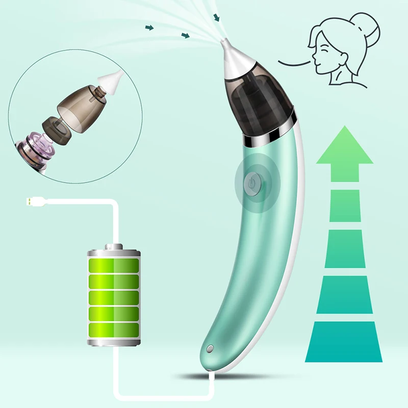 Ceny Baby Aspirator Bebe czyścik do nosa Kid elektryczny aspirator do nosa noworodek Sucker Cleaner Sniffling Safe higieniczny Aspirator do nosa