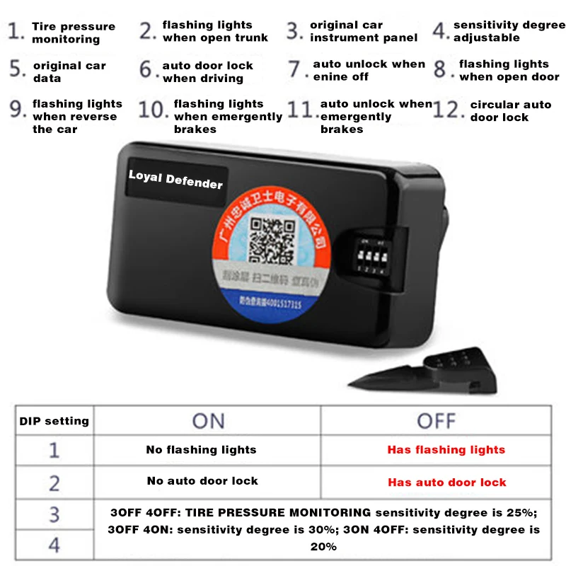 OBD TPMS система контроля давления в шинах Автоматический дверной замок speedlock