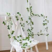 210Cm Artificial Hanging Christmas Garland Plants Vine Leaves Green Silk Outdoor Home Wedding Party Bathroom Garden Decoration 3