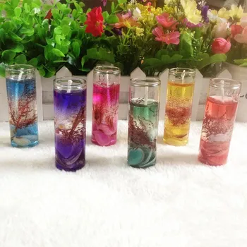 

Candle Glass Jar Romantic Wedding Decor Ocean Shells Jelly Essential Oil velas decorativas decoraci светильник X1