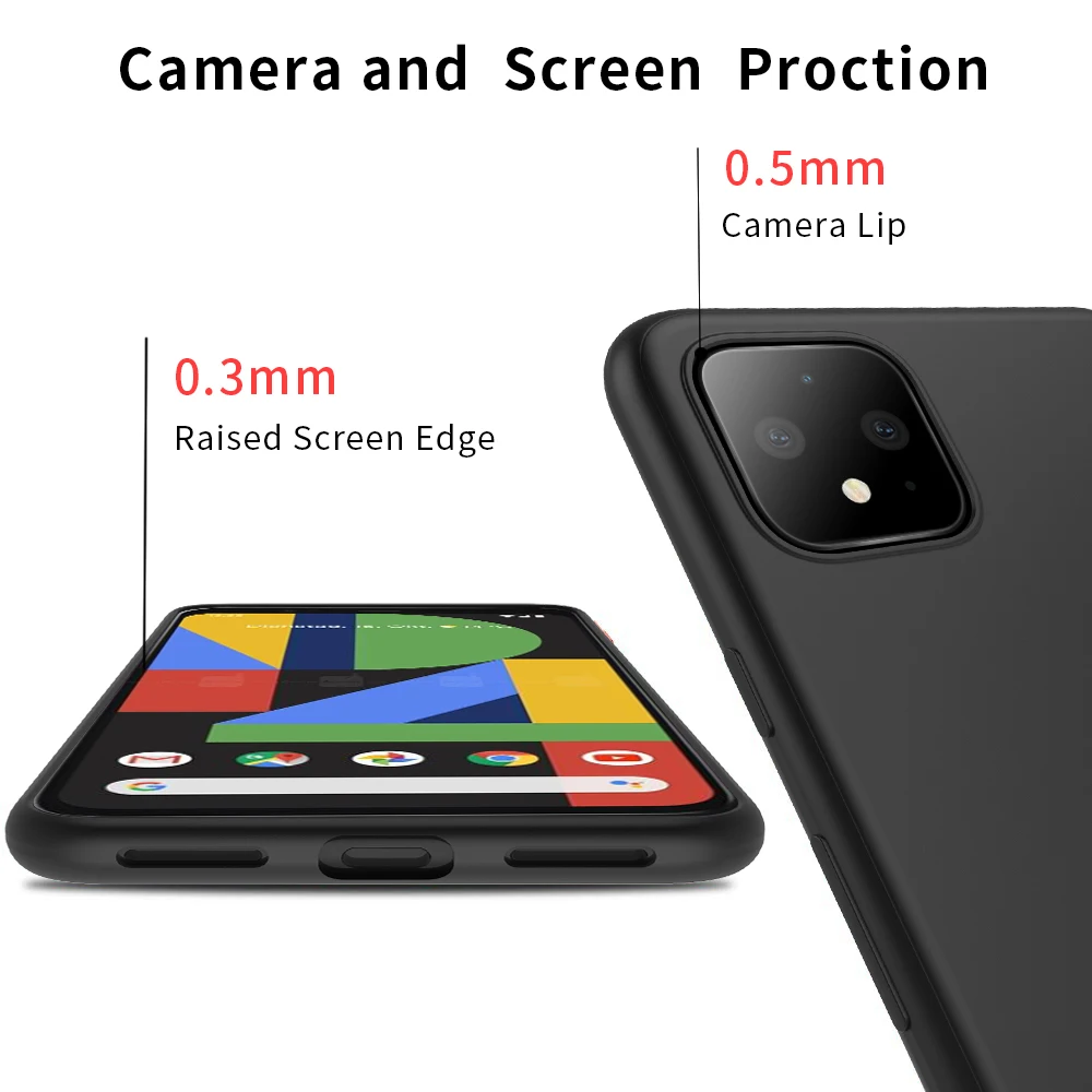 Для Google Pixel 4XL чехол Ультратонкий Мягкий ТПУ Матовый накладка для пикселей 4A 5G / 4G