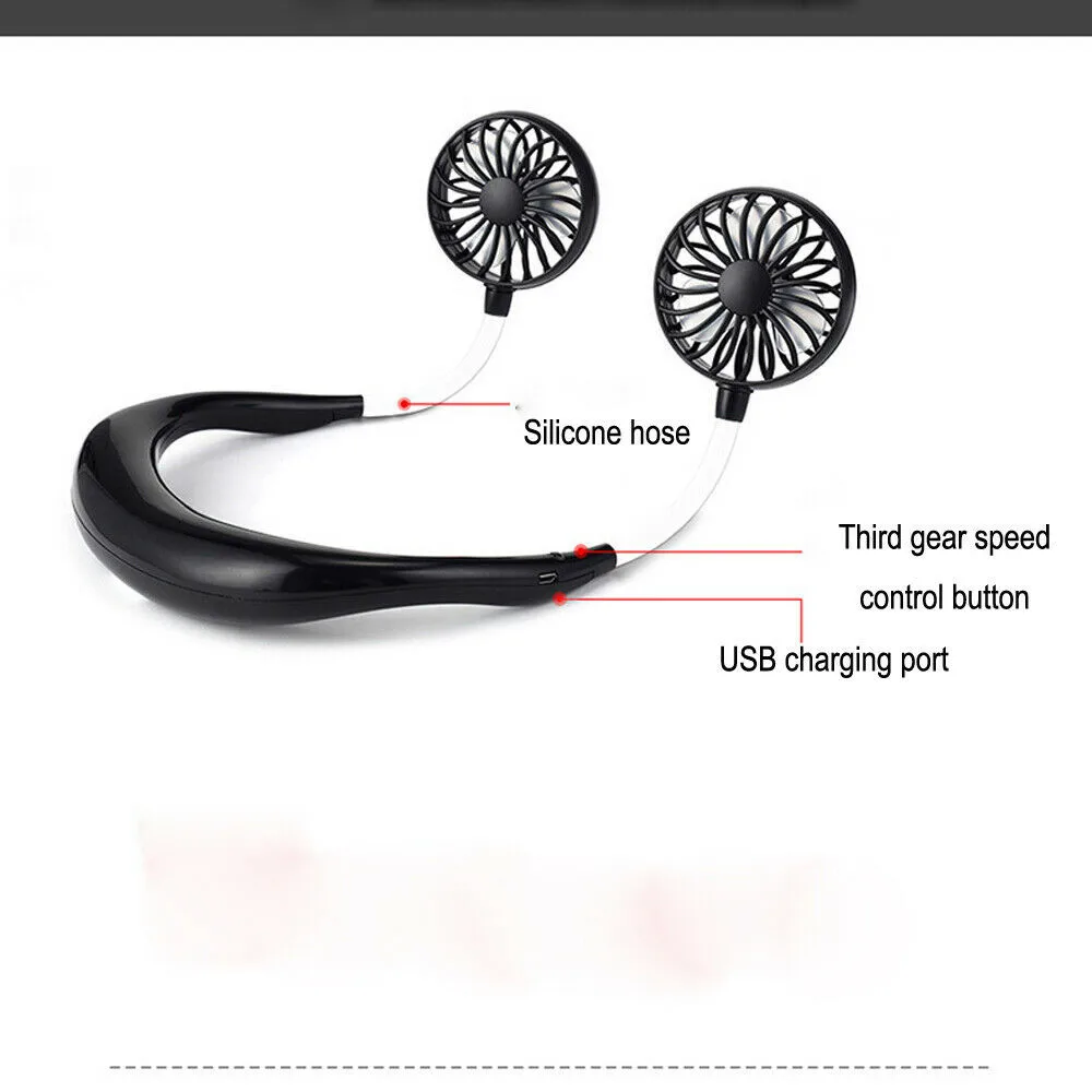 USB портативный вентилятор Hands Free нашейный вентилятор подвесной перезаряжаемый мини спортивные вентиляторы персональный мини Регулируемый для домашнего офиса