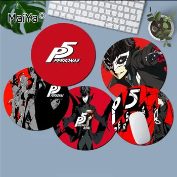 

MaiYa New Designs Persona 5 gamer play mats round gaming Mousepad Anti-Slip Laptop PC Mice Pad Mat gaming Mousepad