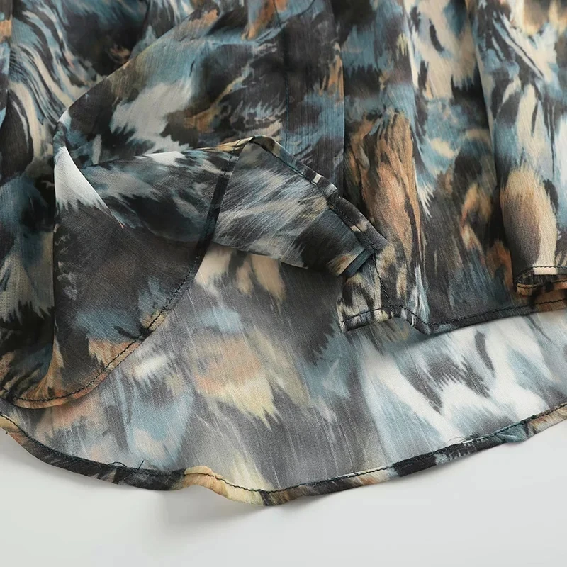 Withered 2020 england style office lady fashion elegant printing casual blouse women blusas mujer de moda 2020 loose shirt tops