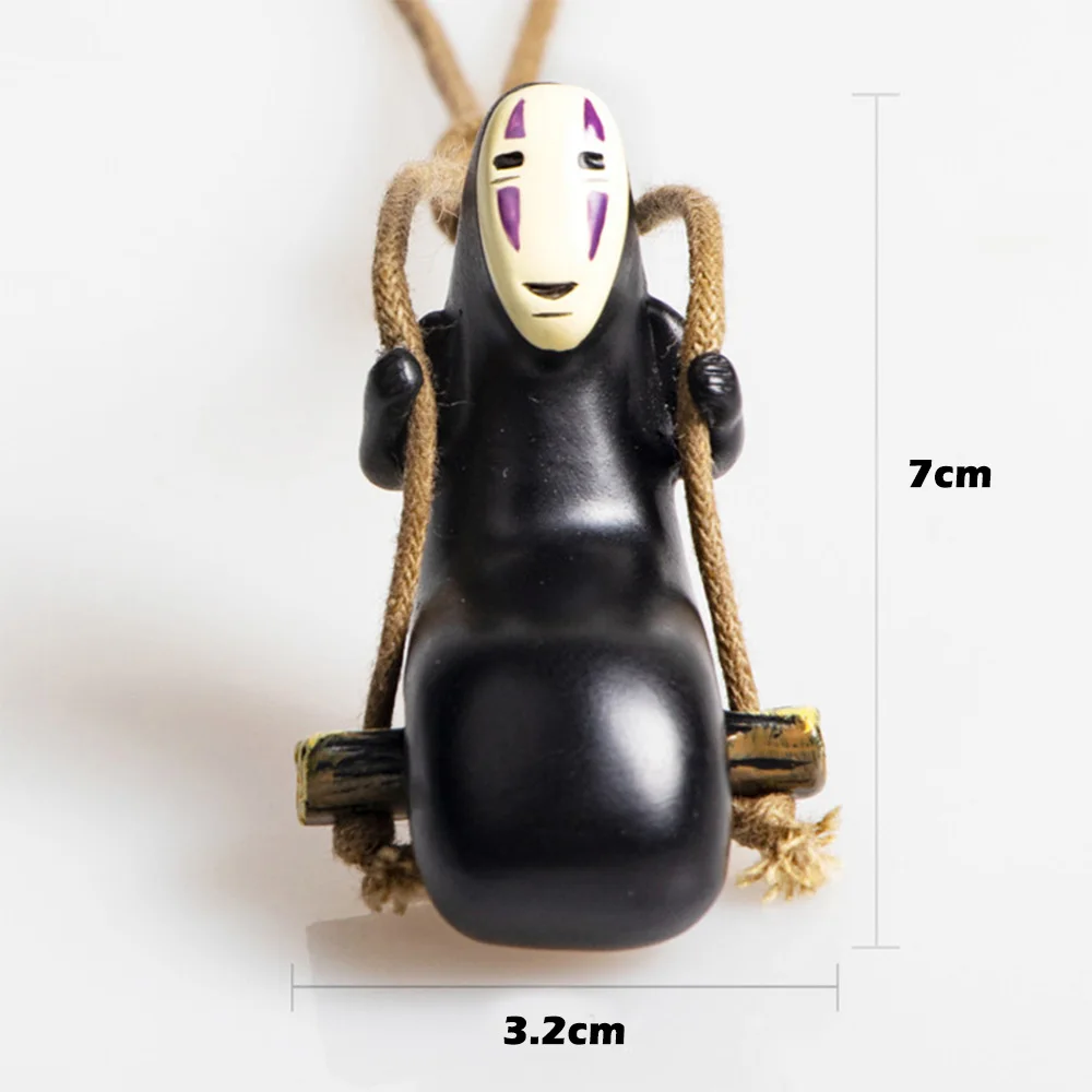 Spirited Away No Face Man Faceless Kaonashi Swing Car Pendant Accessory  Hanger 