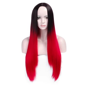 

Long Straight Wigs for Women Synthetic Wig Natural Looking Side Part 150% Density Heat Resistant Fiber for Party & Cosplay