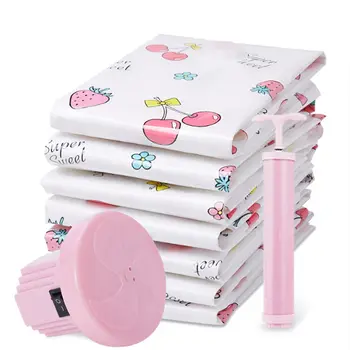 

1Pc Cute Useful 1pc Wardrobe Storage Bag Vaccum Space Saver Reusable Organizers For Clothes Compressed Sealed Storage Bag