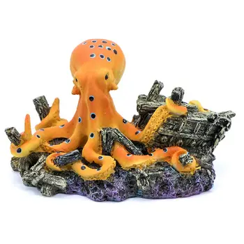 

Octopus Treasure Chest Aquarium Fish Tank Landscaping Decoration Vintage Decor