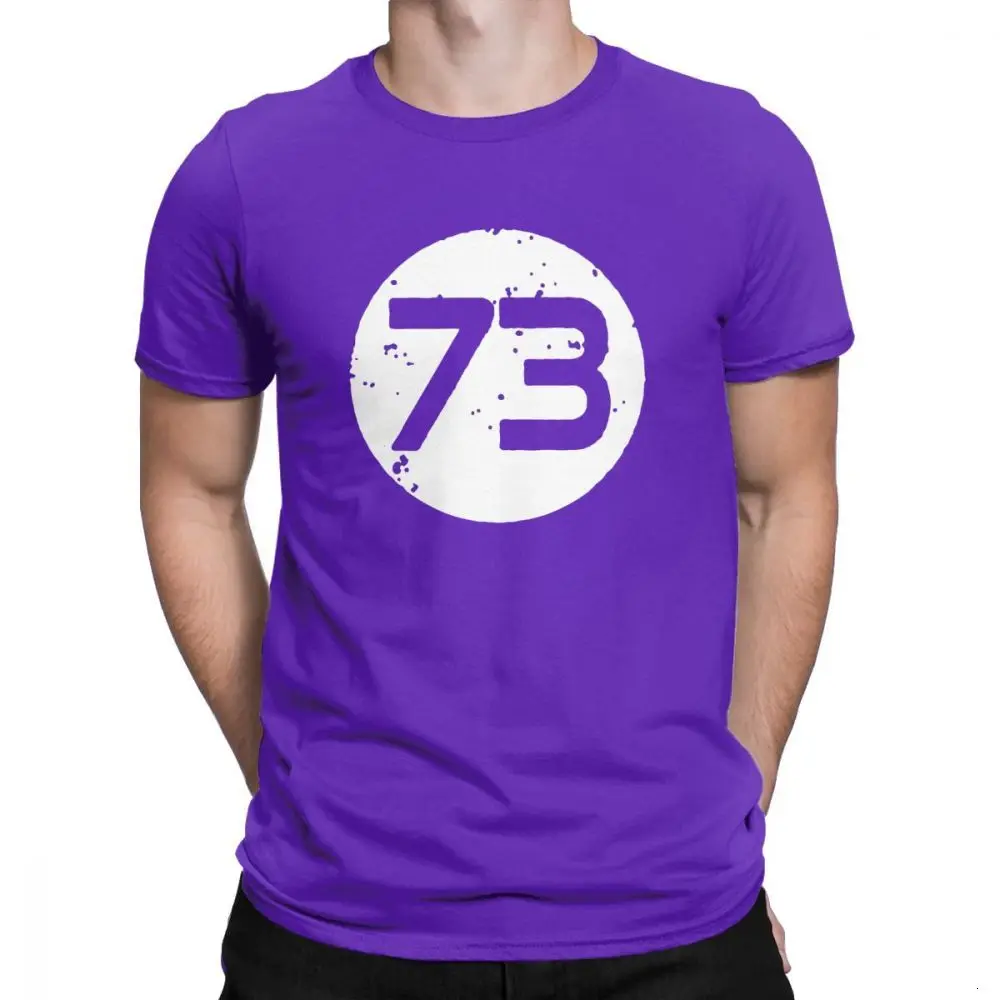Purple One yona The Big Bang Theory 73 мужские футболки Sheldon Cooper Geek TBBT сумасшедшая футболка с коротким рукавом Хлопок размера плюс - Цвет: Purple