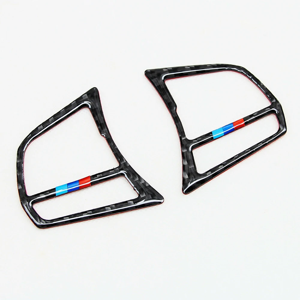 

Car Steering Wheel Button Carbon Fiber Trims Car Decorative Sticker Perfect Replacement For BMW 1 3 4 Series F30 F36 F20 GT F34