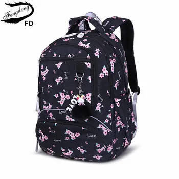 

Fengdong korean sytle children's school backpack kids book bag school bags for girls waterproof laptop backpack female bagpack
